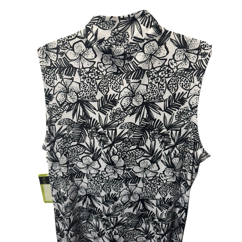 Emerald 18 Golf Dress Size M NWT Black And White Floral - Picture 8 of 13